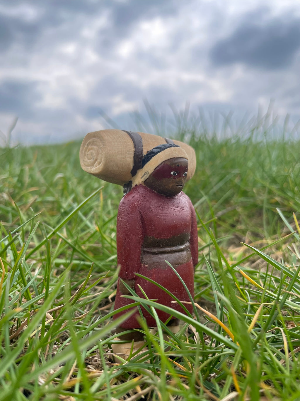 Ice Age Man with Backpack after Ulli Lust's "The Woman as Human"