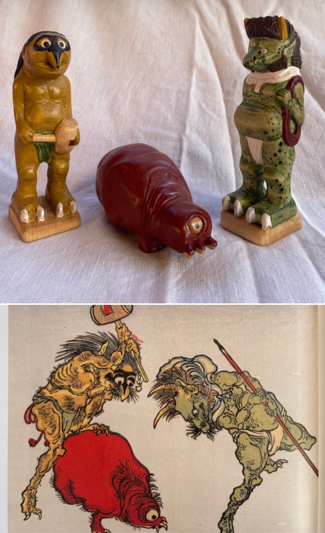 3 Yokai after Kawanabe Kyosai